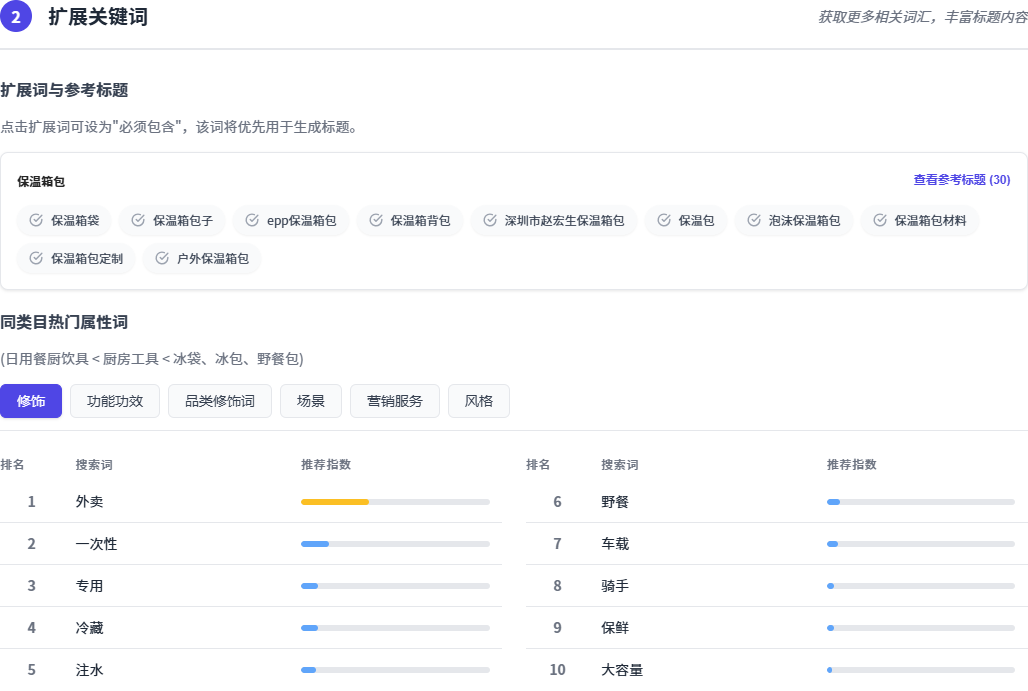 扩展与选择关键词
